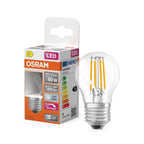 Osram / Ledvance LED Filament Superstar Tropfen P klar 320° 3,4-40W/840 kaltweiß 470lm E27 220-240V dimmbar – Produkt mit Verpackung