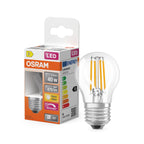 Osram / Ledvance LED Filament Superstar Tropfen P klar 320° 3,4-40W/827 warmweiß 470lm E27 220-240V dimmbar – Produkt mit Verpackung