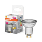 Osram / Ledvance LED Superstar Spot PAR16 120° 6,9-51 W/927 warmweiß 650lm GU10 220-240V dimmbar – Produkt mit Verpackung