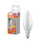 Osram / Ledvance LED Filament Superstar Kerze B matt 320° 1,8-25W/827 warmweiß 250lm E14 220-240V dimmbar – Produkt mit Verpackung