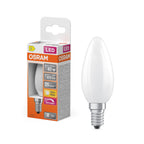 Osram / Ledvance LED Filament Superstar Kerze B matt 320° 3,4-40W/827 warmweiß 470lm E14 220-240V dimmbar – Produkt mit Verpackung
