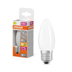 Osram / Ledvance LED Filament Superstar Kerze B matt 320° 3,4-40W/827 warmweiß 470lm E27 220-240V dimmbar – Produkt mit Verpackung