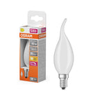 Osram / Ledvance LED Filament Superstar Kerze BA matt Windstoß 320° 3,4-40W/827 warmweiß 470lm E14 220-240V dimmbar – Produkt mit Verpackung