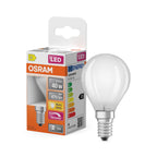 Osram / Ledvance LED Filament Superstar Tropfen P matt 320° 3,4-40W/827 warmweiß 470lm E14 220-240V dimmbar – Produkt mit Verpackung