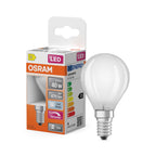 Osram / Ledvance LED Filament Superstar Tropfen P matt 320° 3,4-40W/840 kaltweiß 470lm E14 220-240V dimmbar – Produkt mit Verpackung