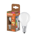 Osram / Ledvance LED Tropfen P matt 300° UltraEfficient 2,5-40W/827 warmweiß 470lm E14 220-240V dimmbar – Produkt mit Verpackung