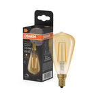 Osram / Ledvance LED Filament Vintage 1906 Edison ST klar 320° 2,8-25W/822 extra warmweiß 250lm E14 220-240V dimmbar – Produkt mit Verpackung