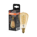 Osram / Ledvance LED Filament Spiral Vintage 1906 Edison ST klar 320° 4,8-32W/822 extra warmweiß 360lm E14 220-240V dimmbar – Produkt mit Verpackung