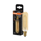 Osram / Ledvance LED Filament Vintage 1906 Special T28 klar 320° 4,8-36W/822 extra warmweiß 420lm E14 220-240V dimmbar – Produkt mit Verpackung