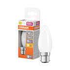 Osram / Ledvance LED Filament Star Kerze B matt 300° 3,4-40W/827 warmweiß 470lm B22d 220-240V – Produkt mit Verpackung