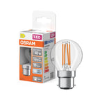 Osram / Ledvance LED Filament Star Tropfen P klar 300° 3,4-40W/840 kaltweiß 470lm B22d 220-240V – Produkt mit Verpackung