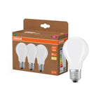 Osram / Ledvance LED Filament Classic A matt 300° UltraEfficient 7,2-100W/827 warmweiß 1521lm E27 220-240V 3er Pack – Produkt mit Verpackung