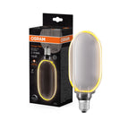 Osram / Ledvance LED Filament Vintage 1906 Globe G100 330° rauchig 4-12W/818 extra warmweiß 110lm E27 220-240V dimmbar – Produkt mit Verpackung