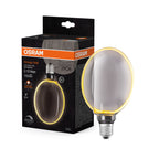 Osram / Ledvance LED Filament Vintage 1906 Globe G130 330° rauchig 4-12W/818 extra warmweiß 110lm E27 220-240V dimmbar – Produkt mit Verpackung
