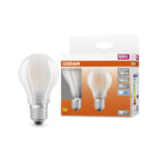 OSRAM LED Star CL A FIL 6,5-60W/840 E27 806lm matt nicht dimmbar 2er Pack – Produkt mit Verpackung