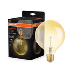 Osram Vintage 1906 LED Classic Globe125 Filament Gold 2.8-22 W/824 E27 200lm ultra warmweiß nicht dimmbar – Produkt mit Verpackung
