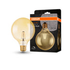 Osram Vintage 1906 LED DIM Classic Globe125 Filament Gold 6,5-55 W/824 E27 650lm ultra warmweiß dimmbar – Produkt mit Verpackung