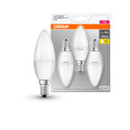 Osram LED Base Classic B Retro 5-40W/827 E14 470lm echt warmweiß nicht dimmbar matt - 3er Blister – Produkt mit Verpackung