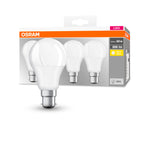 Osram LED Base Classic A 9-60W/827 B22d matt 200° 806lm warmweiß nicht dimmbar 4er Pack – Produkt mit Verpackung