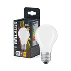 Osram LED Bellalux Classic A Glas 4-40W/827 E27 matt 300° 470lm warmweiß nicht dimmbar – Produkt mit Verpackung