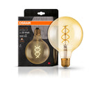 Osram LED Vintage 1906 Classic Globe125 Filament 5-25W/820 E27 klar 300° 250lm echt warmweiß nicht dimmbar – Produkt mit Verpackung