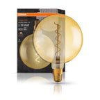 Osram LED Vintage 1906 Globe G200 Filament 5-28W/820 E27 klar 300° 300lm echt warmweiß nicht dimmbar – Produkt mit Verpackung