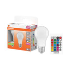 Osram LED Retrofit Classic A60 200° 9-60W/ RGBW einstellbar 806lm E27 220-240V dimmbar 2er Pack – Produkt mit Verpackung