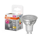 OSRAM LED Star+ PAR16 GlowDim 4,6-50W/827 GU10 350lm 36° dimmbar – Produkt mit Verpackung