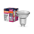 Osram LED Value PAR16 6,9-80W/840 GU10 575lm kaltweiß nicht dimmbar – Produkt mit Verpackung