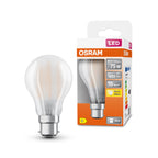 Osram LED Filament Star Classic A matt 300° Retrofit 7,5-75W/827 warmweiß 1055lm B22d 220-240V – Produkt mit Verpackung