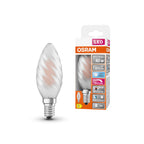 Osram LED Filament Superstar+ Kerze BW matt gedreht 300° 3,4-40W/940 neutralweiß 470lm E14 220-240V dimmbar – Produkt mit Verpackung