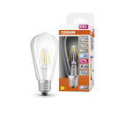 Osram LED Filament Superstar+ Edison ST64 klar 300° 5,8-60W/940 neutralweiß 806lm E27 220-240V dimmbar – Produkt mit Verpackung