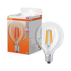 Osram LED Filament Superstar+ Globe G125 klar 300° 11-100W/940 neutralweiß 1521lm E27 220-240V dimmbar – Produkt mit Verpackung