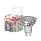Osram LED Superstar+ Reflektor PAR16 36° 3,7-35W/927 warmweiß 230lm GU10 220-240V dimmbar – Produkt mit Verpackung