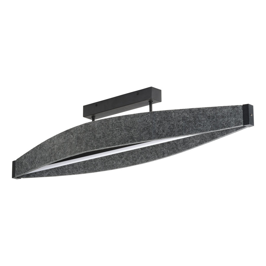 Osram LED Deckenleuchte Decor Flat Felt 23W/3000K 800lm warmweiß nicht dimmbar dunkelgrau IP20