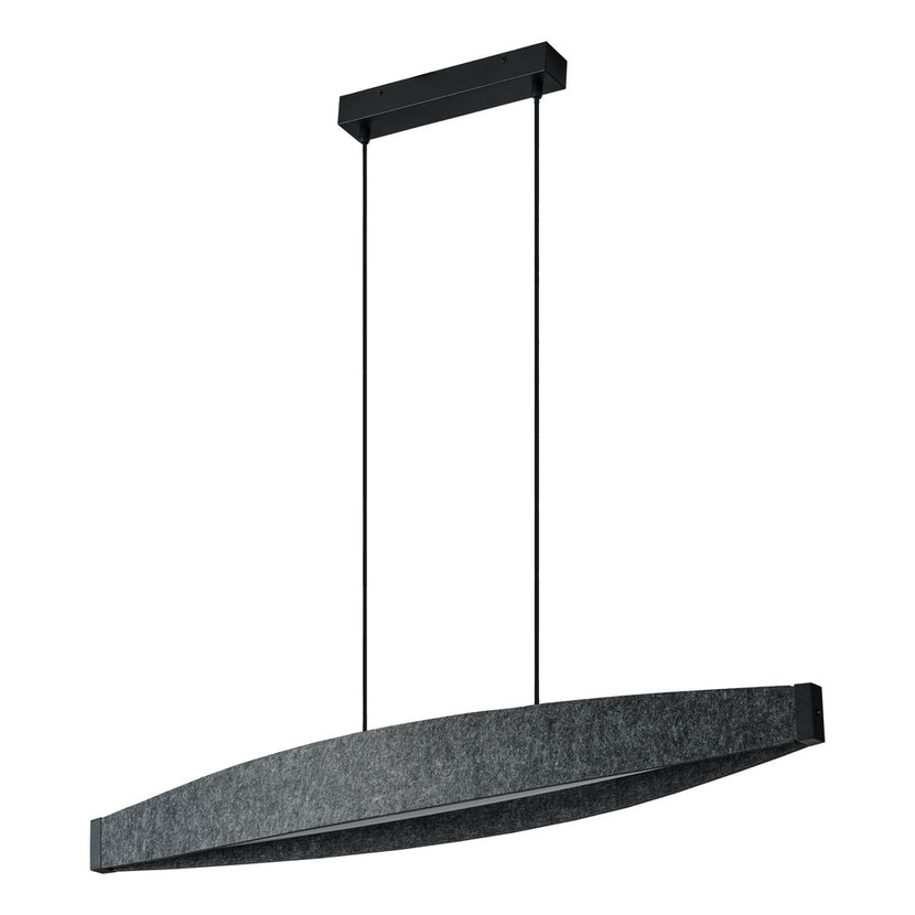 Osram LED Pendelleuchte Decor Flat Felt 23W/3000K 800lm warmweiß nicht dimmbar dunkelgrau IP20