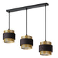Osram Pendelleuchte Decor Hornet Linear 3-flammig E27 nicht dimmbar schwarz/gold IP20