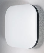 Osram LED Deckenleuchte Endura Style 200x200mm 11,5W/830 870lm warmweiß nicht dimmbar dunkelgrau IP4 – Montiert, eingeschaltet