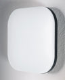 Osram LED Deckenleuchte Endura Style 200x200mm 11,5W/830 870lm warmweiß nicht dimmbar dunkelgrau IP4 – Montiert, eingeschaltet