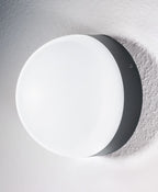 Osram LED Wand-/Deckenleuchte Endura Style Ball 12W/830 1030lm warmweiß nicht dimmbar dunkelgrau IP44 – Montiert, eingeschaltet