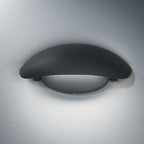 Osram LED Wandleuchte Endura Style Cover Oval 11,5W/830 340lm warmweiß nicht dimmbar dunkelgrau IP44 – Montiert, eingeschaltet