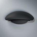Osram LED Wandleuchte Endura Style Cover Oval 11,5W/830 340lm warmweiß nicht dimmbar dunkelgrau IP44 – Montiert, ausgeschaltet