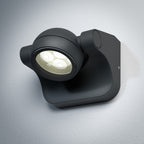 Osram LED Wandleuchte Endura Style Hemisphere 6W/830 360lm warmweiß nicht dimmbar dunkelgrau IP44 – Montiert, eingeschaltet