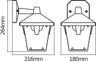Osram LED Wandleuchte Endura Style Lantern Classic Down 11,5W/830 740lm warmweiß nicht dimmbar weiß – Maßzeichnung