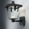 Osram LED Wandleuchte Endura Style Lantern Classic Up 11,5W/830 550lm warmweiß nicht dimmbar schwarz IP44 – Montiert, eingeschaltet