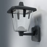 Osram LED Wandleuchte Endura Style Lantern Classic Up 11,5W/830 550lm warmweiß nicht dimmbar schwarz IP44 – Montiert, ausgeschaltet