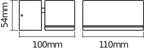 Osram LED Wandleuchte Endura Style Mini Spot I 7,5W/830 410lm neutralweiß nicht dimmbar weiß IP44 – Maßzeichnung