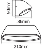 Osram LED Wandleuchte Endura Style Wide 12W/830 530lm warmweiß nicht dimmbar weiß IP44 – Maßzeichnung