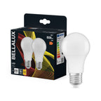 Bellalux LED Star Classic A60 matt 200° 8,5-60W/827 warmweiß 806lm E27 220-240V 2er Pack – Produkt mit Verpackung