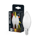 Bellalux LED Star Kerze B37 matt 200° 4,9-40W/827 warmweiß 470lm E14 220-240V 2er Pack – Produkt mit Verpackung